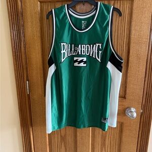 Billabong Large Green and Black Athletic Jersey